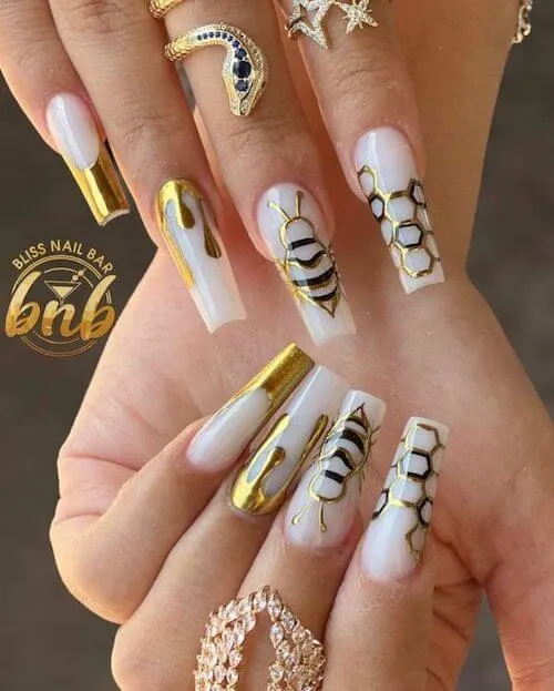 bee nail designs