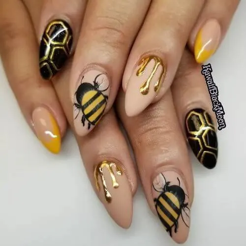 bee nail designs