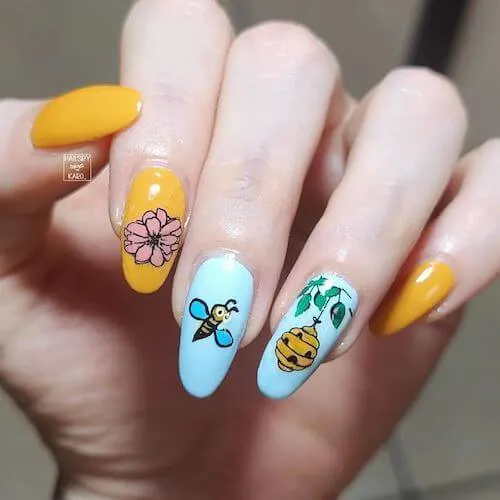 bee nail designs