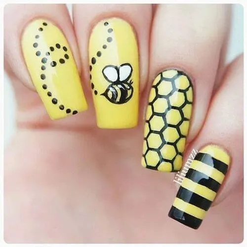 bee nail designs