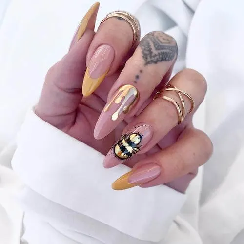 bee nail designs