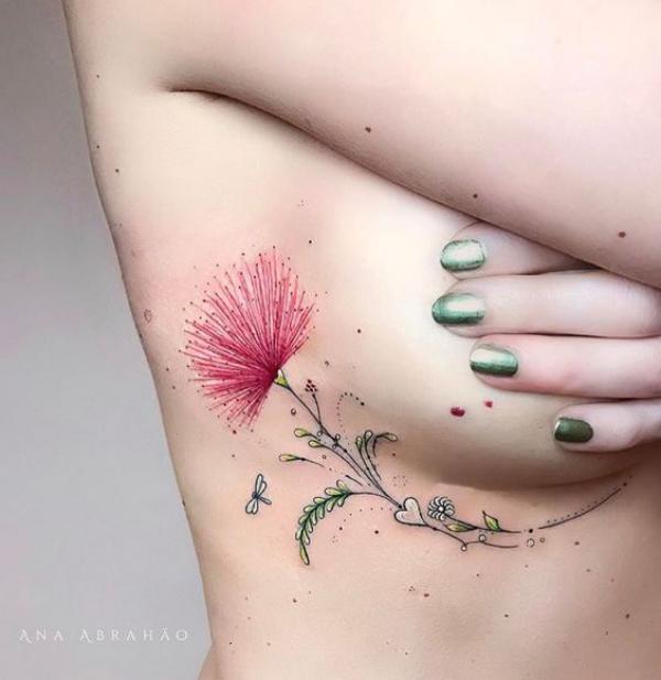 calliandra side boob tattoo