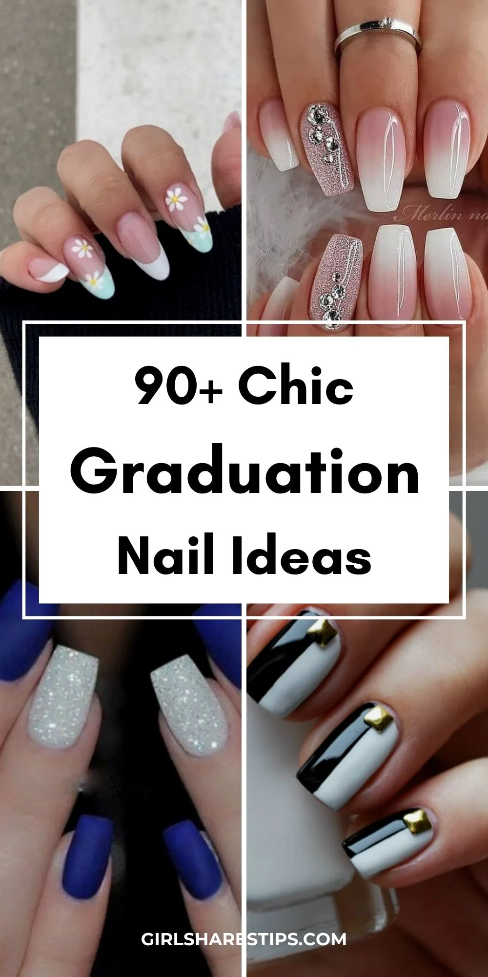 chic graduation nails