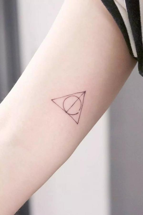 harry potter death hollows outline tattoo