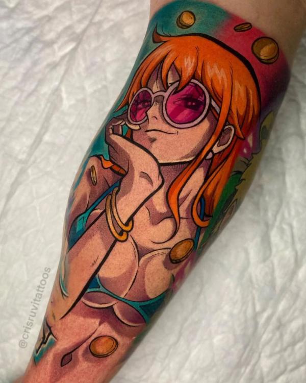 nami one piece tattoo arm