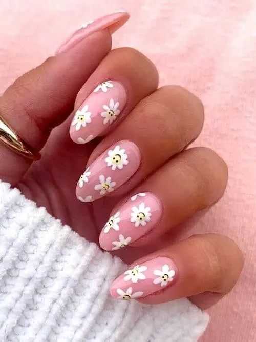 Pink And White Nail Designs For Short Nails