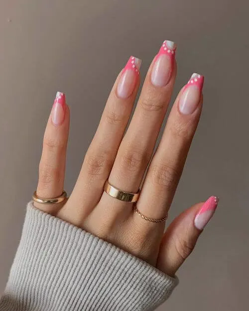 Pretty Pink Floral Spring Nail Ideas