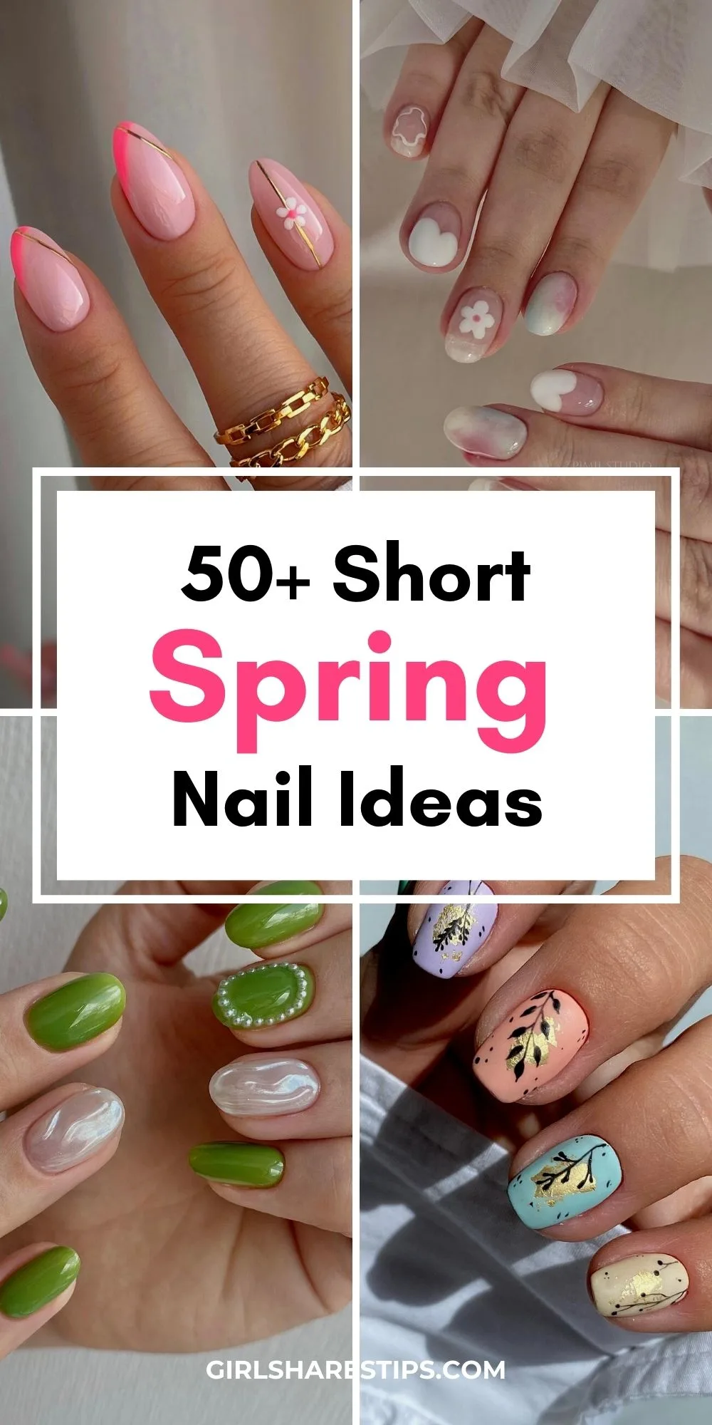short spring nail designs collage