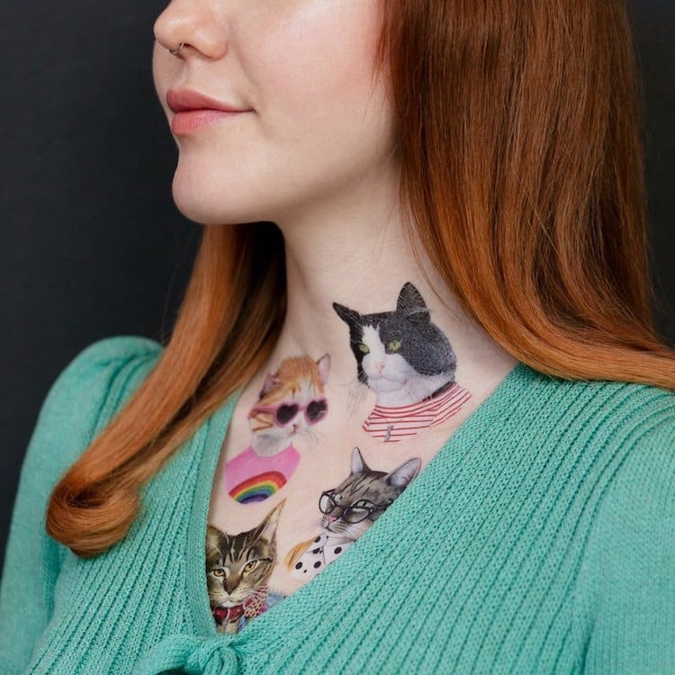 Temporary Cat Tattoos by Tattly