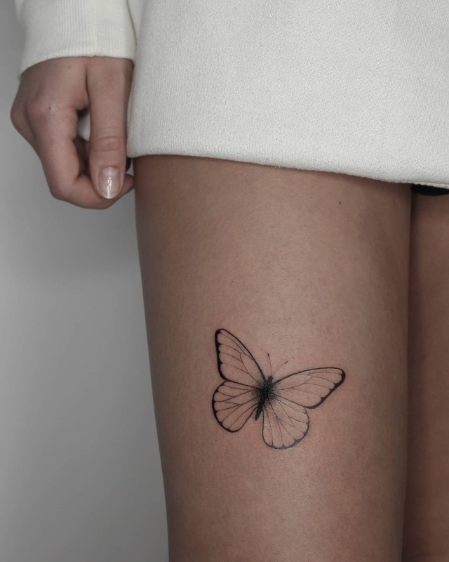 thigh tattoo for women