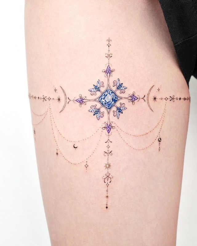 thigh tattoo for women