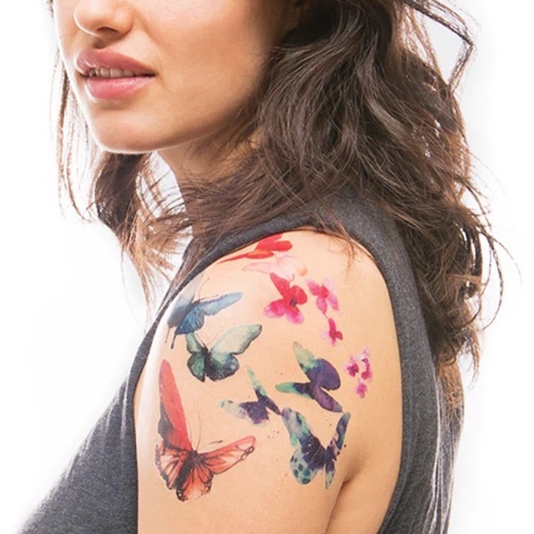 Watercolor Butterfly Tattoos by Tattly