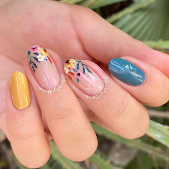 Mustard Yellow Nail Designs