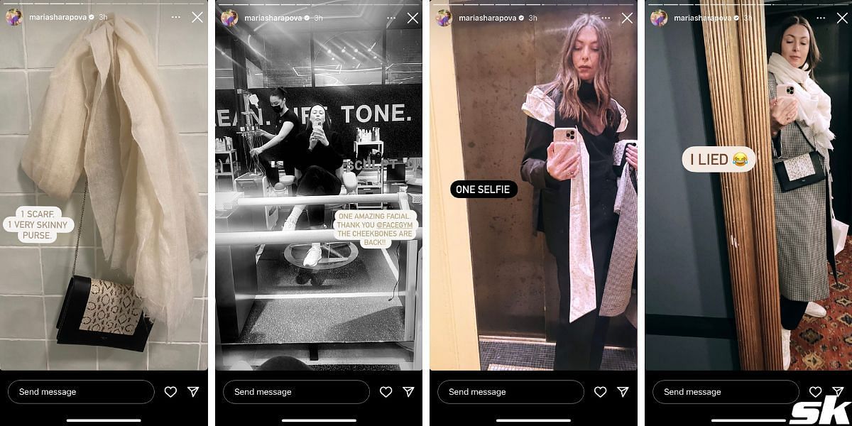 Sharapova&#039;s Instagram stories
