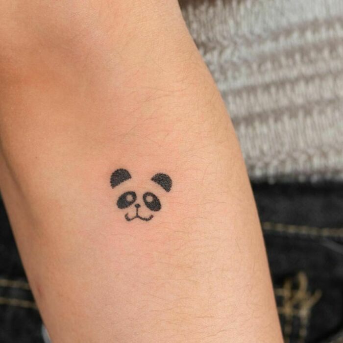 Minimalist Panda Tattoo