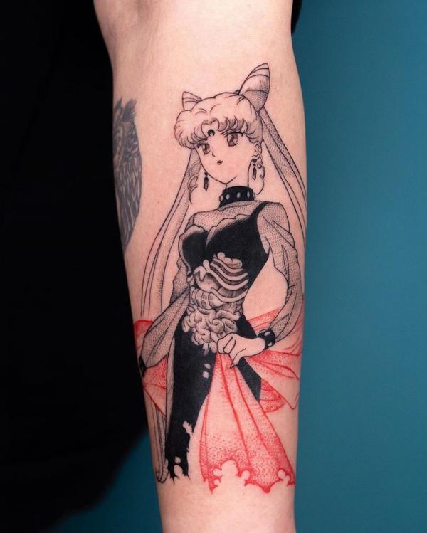 Forearm sailor moon tattoo