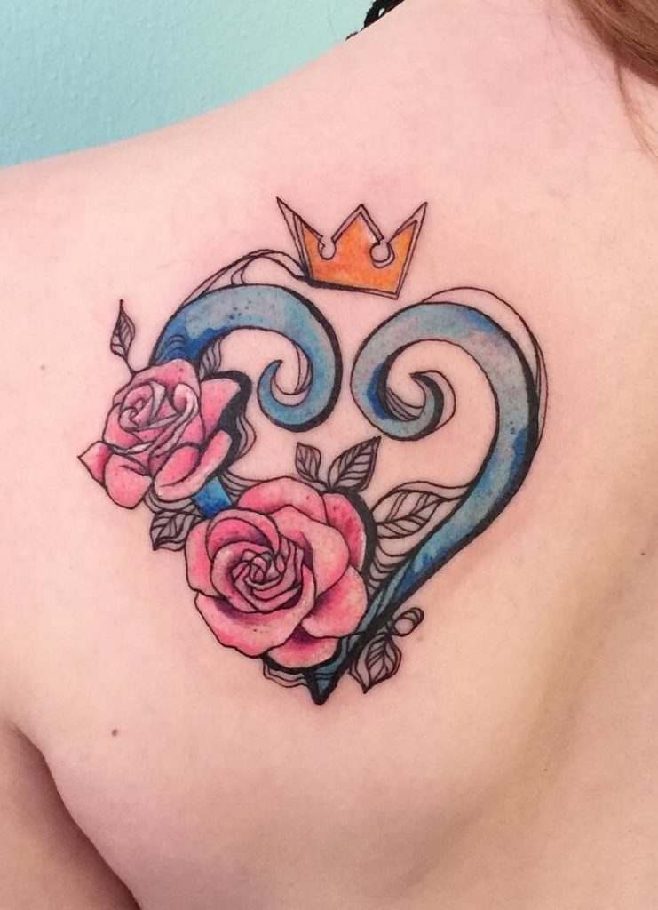 Kingdom hearts back tattoo
