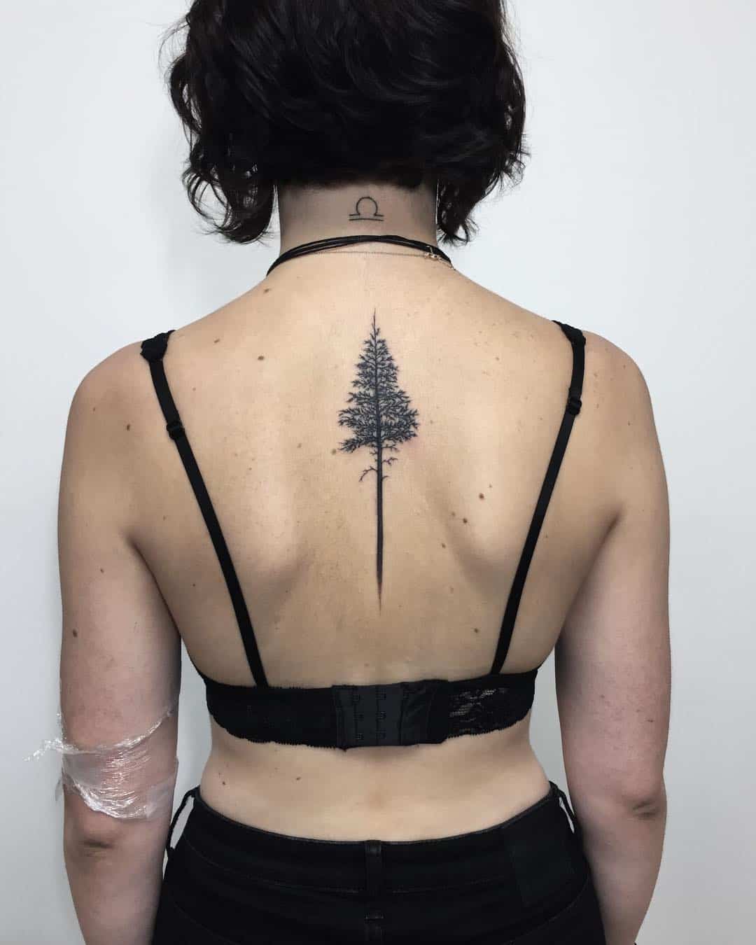 Long Tree Inspired Back Tattoo