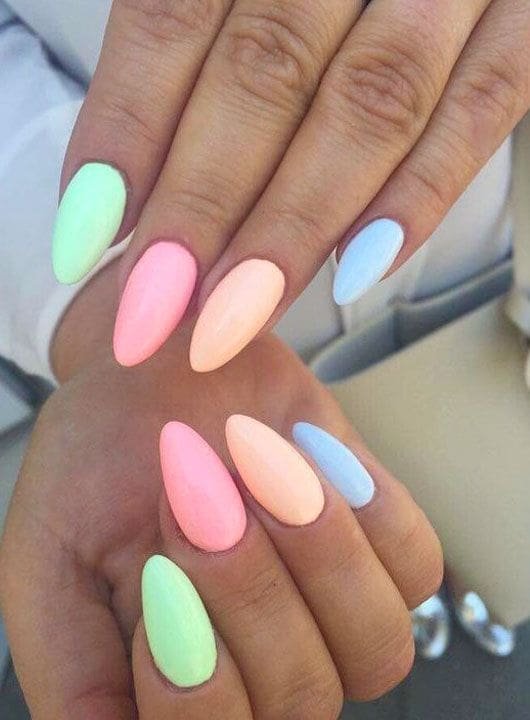 Pastel Rainbow nails