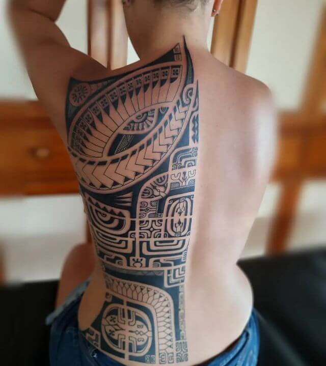 Polynesian Tattoo On The Back