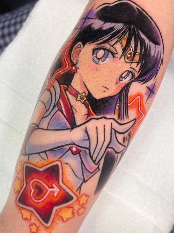 Sailor Mars forearm tattoo