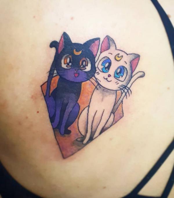 Sailor moon luna and artemis tattoo