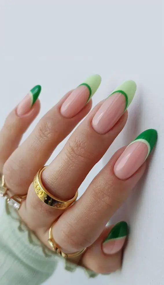 Spring Nails with Double French Manicure