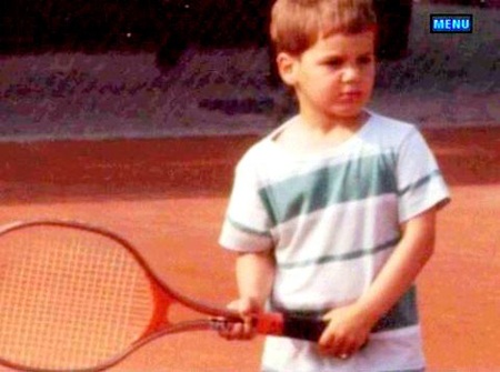 Roger Ferderer ngày chập chững cầm vợt