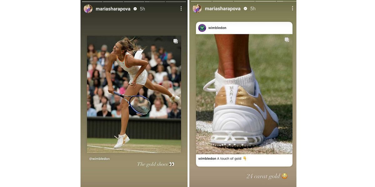 Maria Sharapova fondly reminisces about her "24-carat gold" monogrammed shoes at Wimbledon 2005