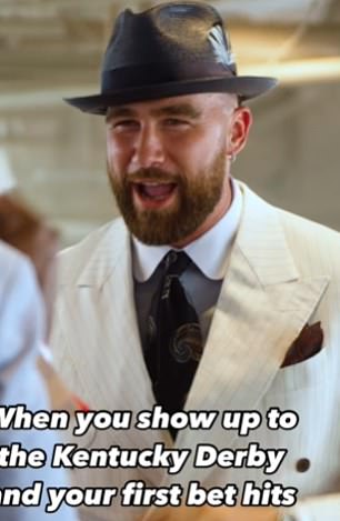 Kelce won his first bet at the Kentucky Derby