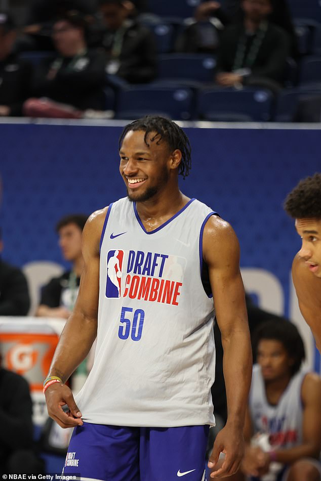 Bronny later took part in the NBA Draft Combine in Chicago in early May