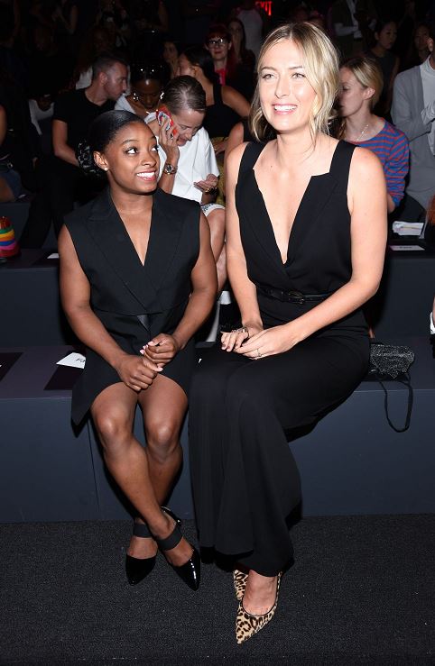 Elliot Wagland on X: "Simone Biles (4 ft 8") meets Maria Sharapova (6 ft  2") at #NYFW https://t.co/zu2Z7Z2gtQ" / X