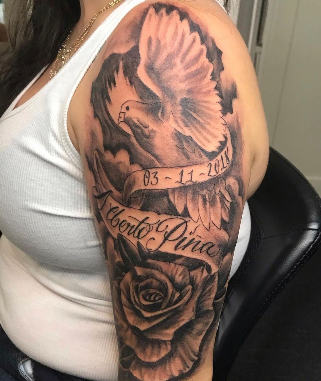 Dove Tattoo Shoulder Ink