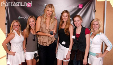 Tennis star Maria Sharapova at a T-Mobile and Sony Ericsson Halloween event