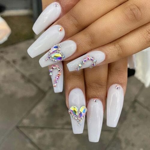 60 Beautiful White Nail Art Designs and Ideas to Try Now