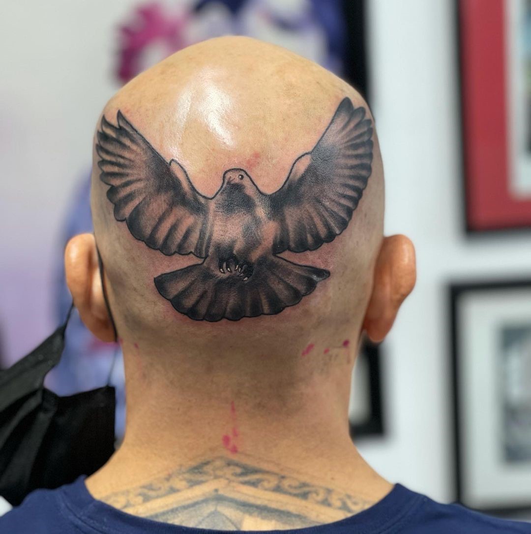 Head Dove Tattoo