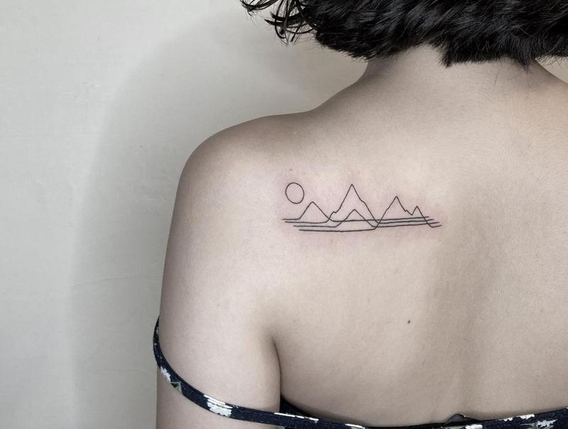 Minimalist Ocean Tattoo 3