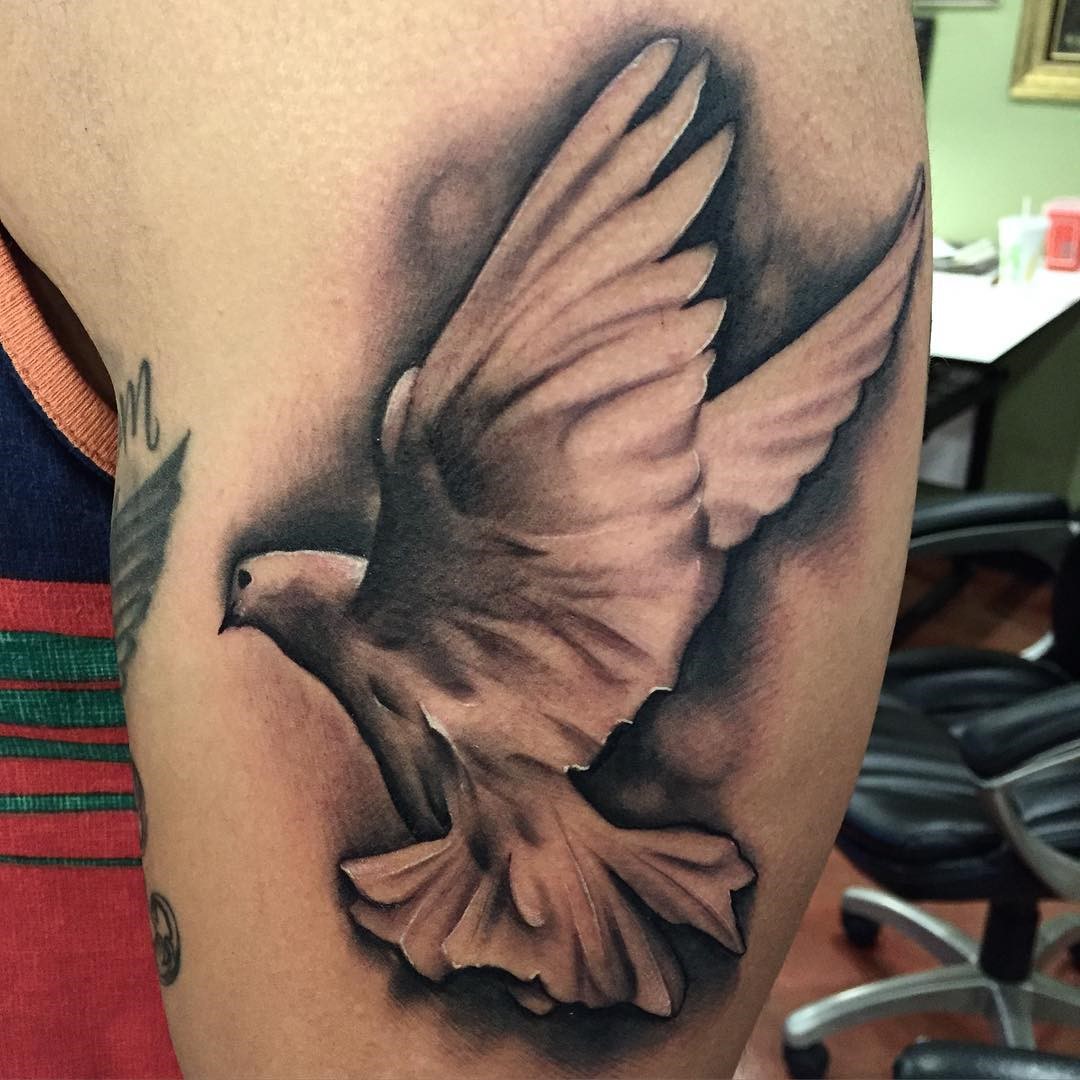 Shaded Dove Tattoo Print