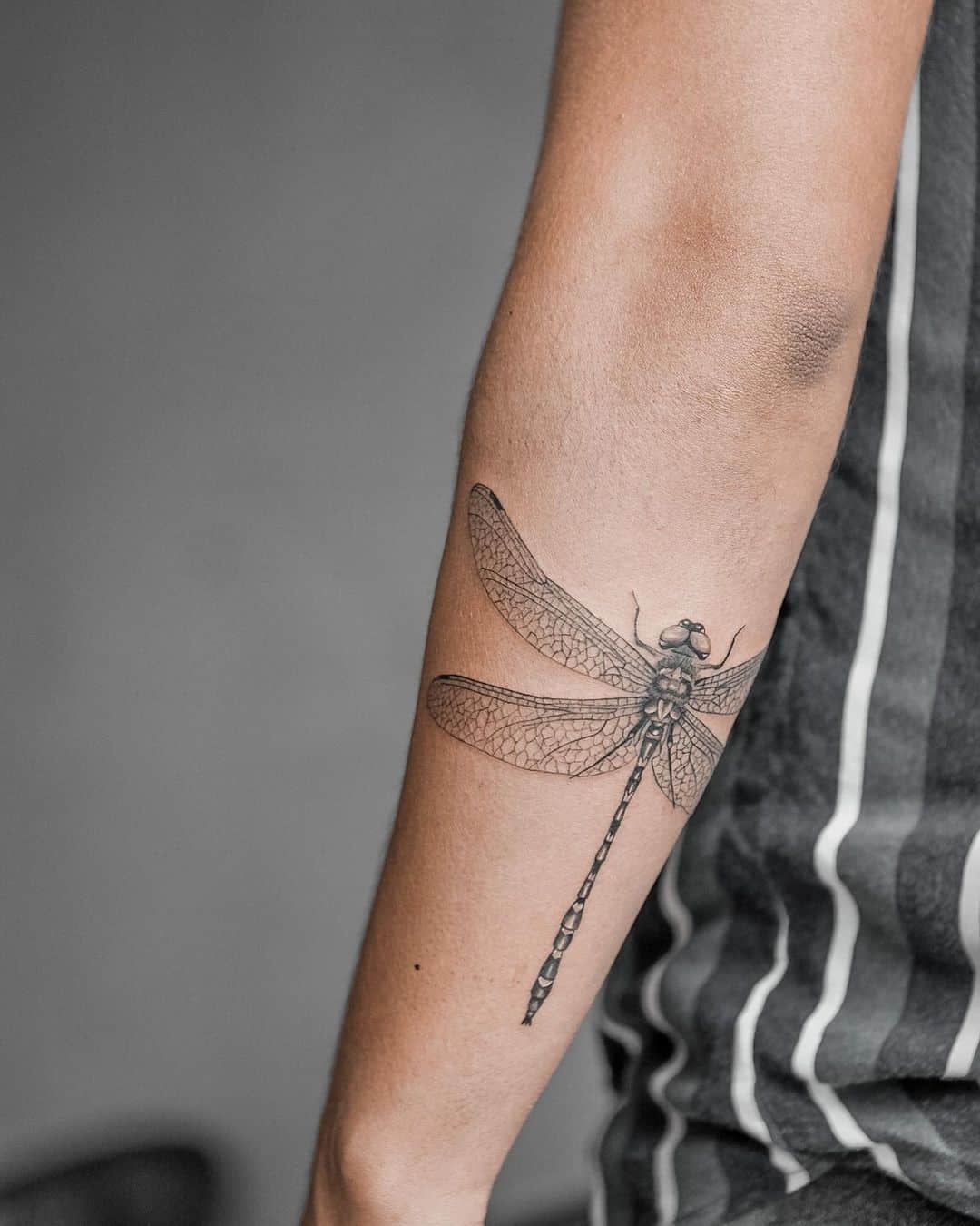 Simple Dragonfly Tattoo