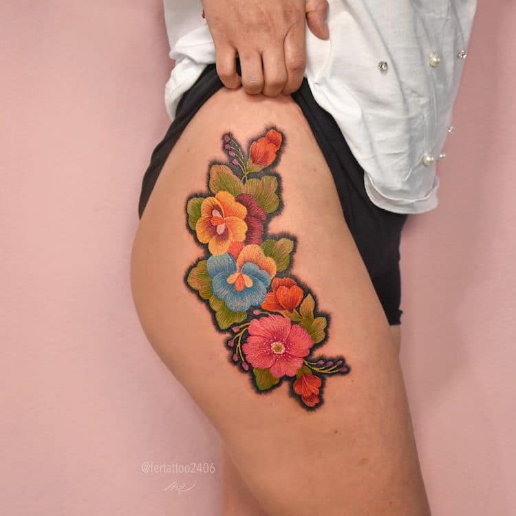 Mexican Tattoo Embroidery