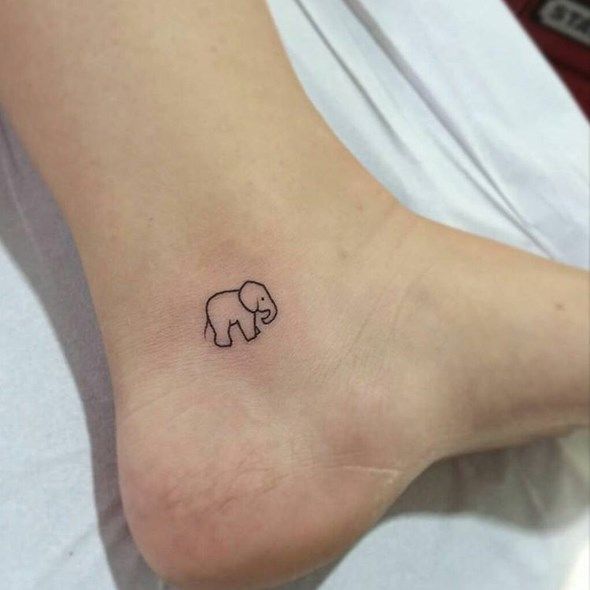Cute little elephant tattoo