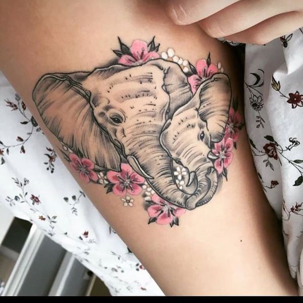 Photos of beautiful elephant tattoos for women