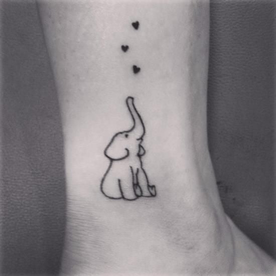 Super cute and adorable elephant tattoo photo