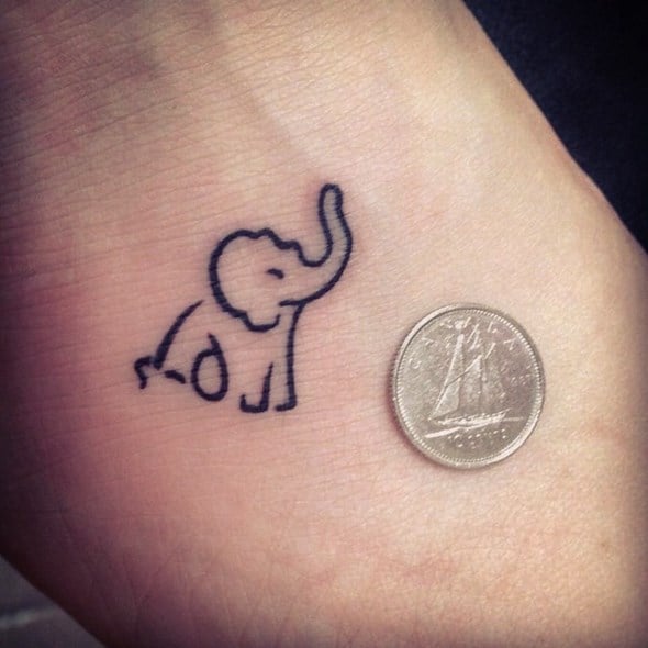 The cutest elephant tattoo