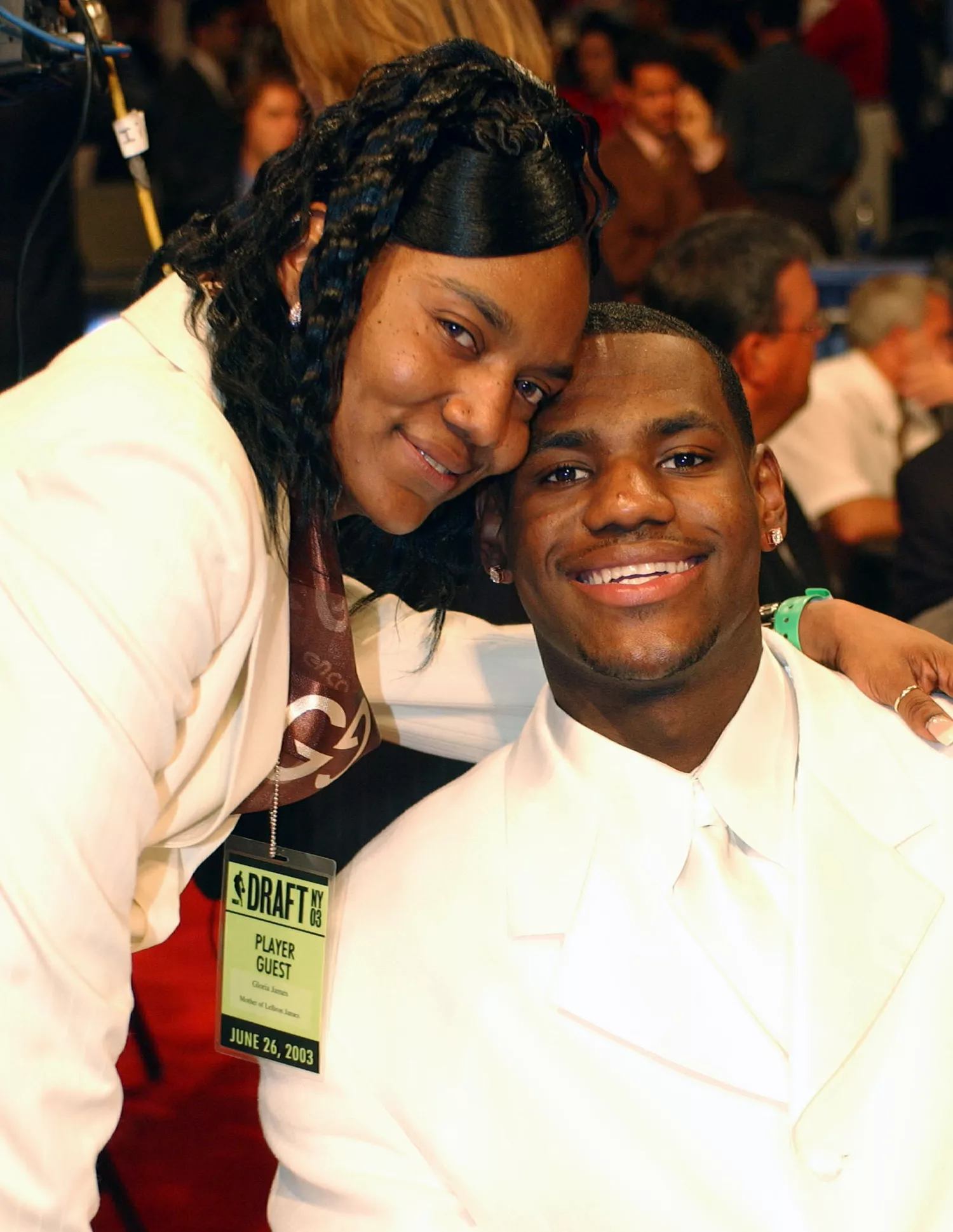 Gloria and James LeBron during the 2003 NBA DRAFT