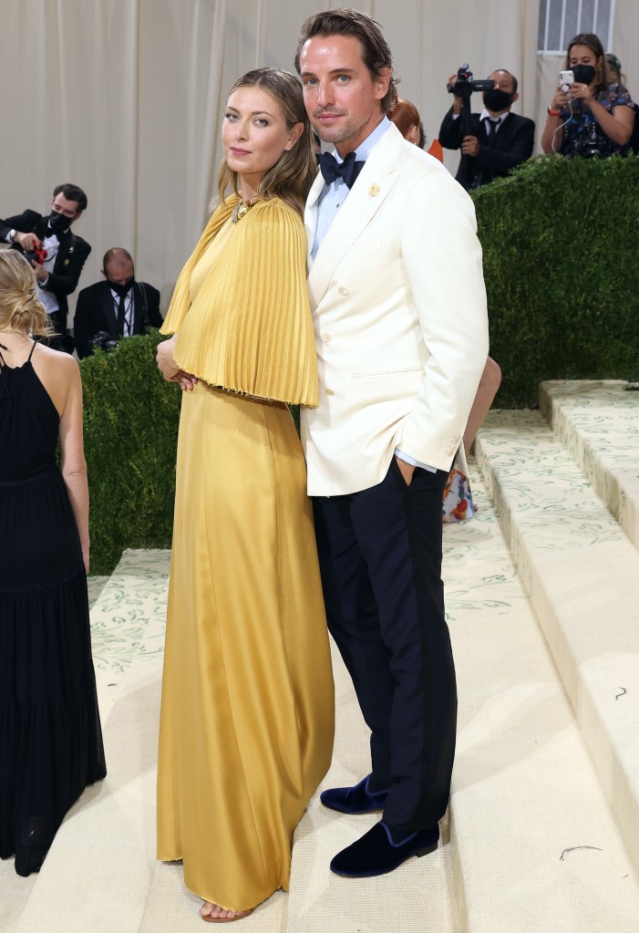 Maria Sharapova with Alexander Gilkes at the 2021 Met Gala.