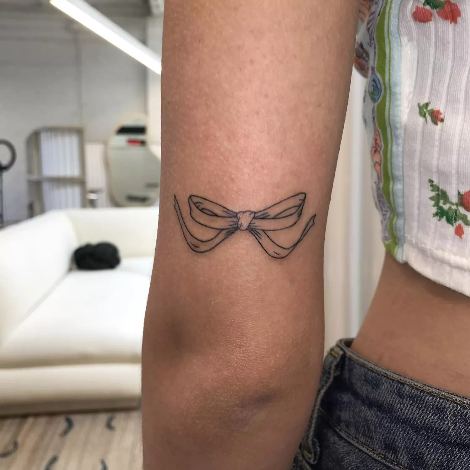 classic bow tattoo