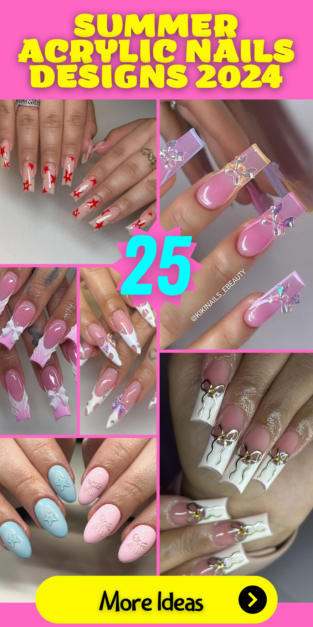 Glamorous Summer Acrylic Nail Designs 2024: Elevate Your Style