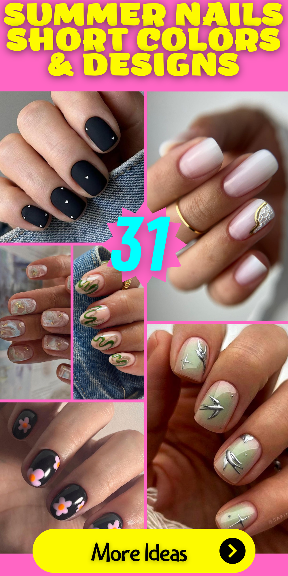 Effortlessly Stylish: Short Colors & Designs for Summer Nails