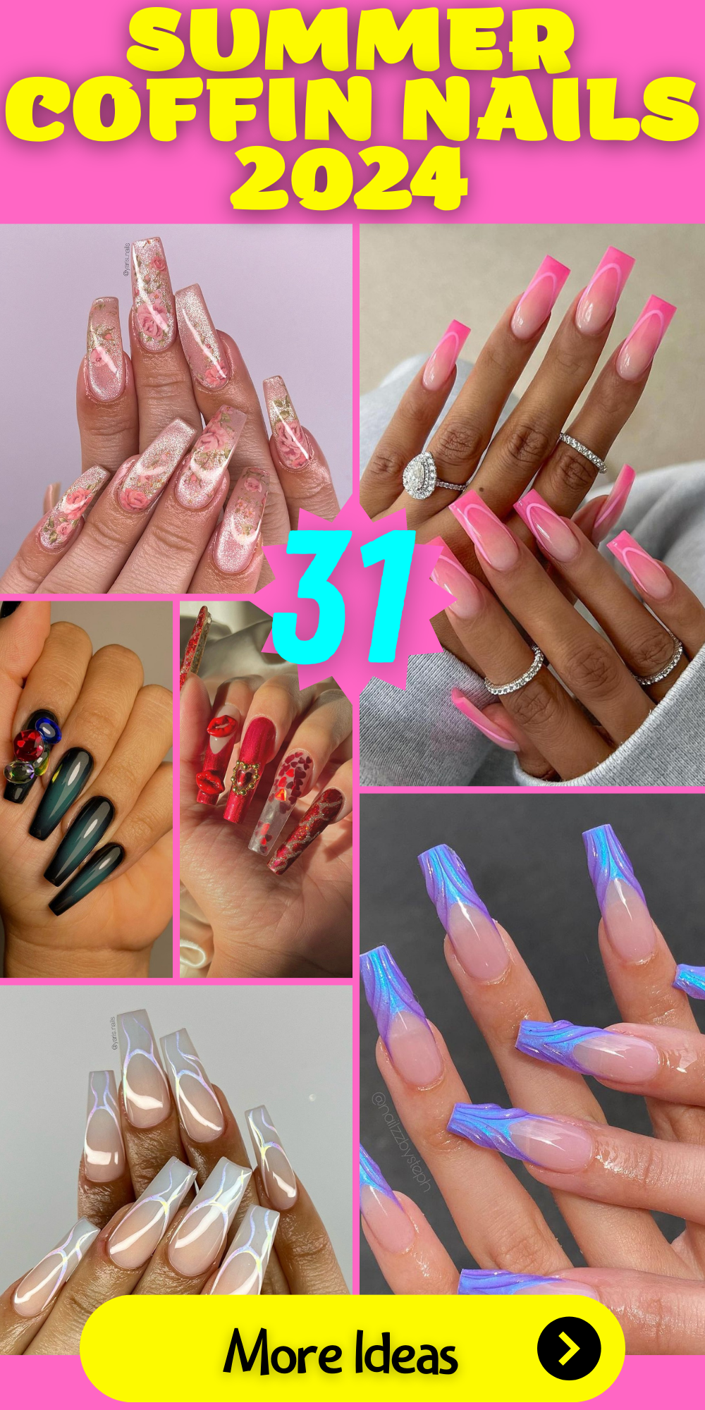 Elevate Your Style: Trendsetting Summer Coffin Nails of 2024